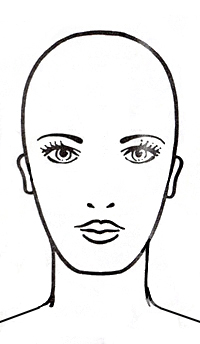 Eckiges Gesicht