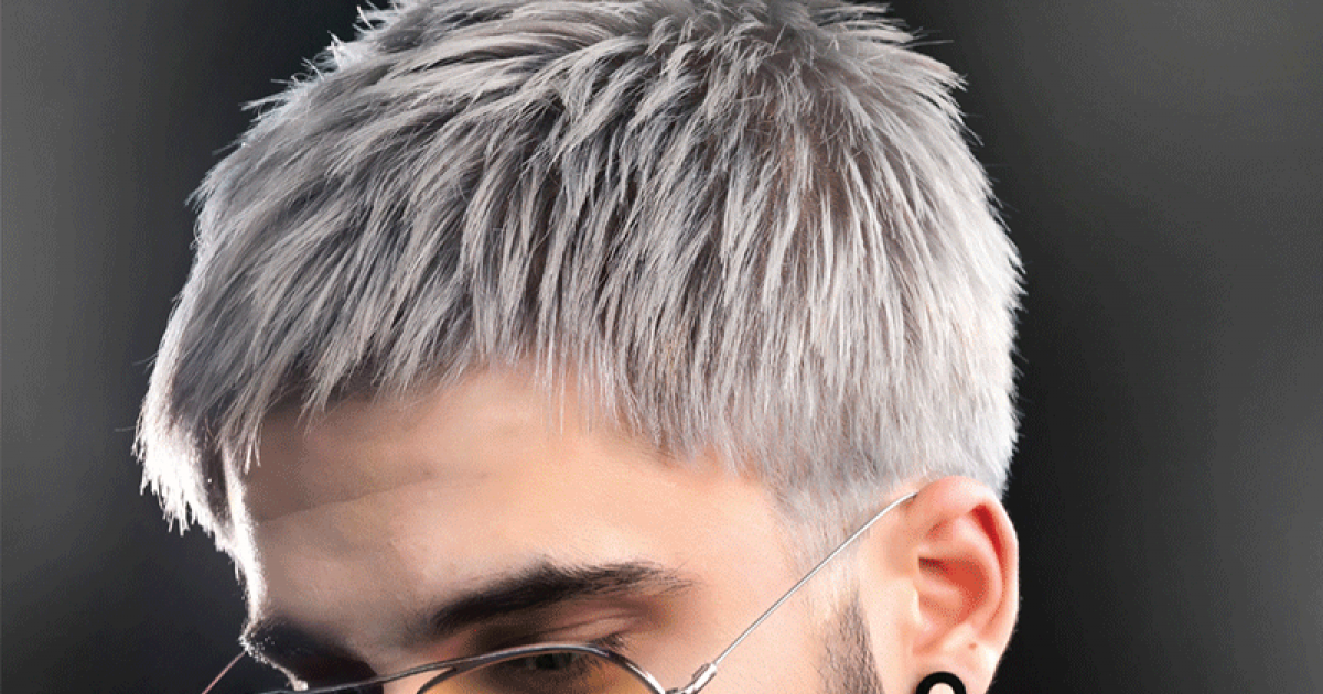 Graue strähnen frisuren männer Graue haare