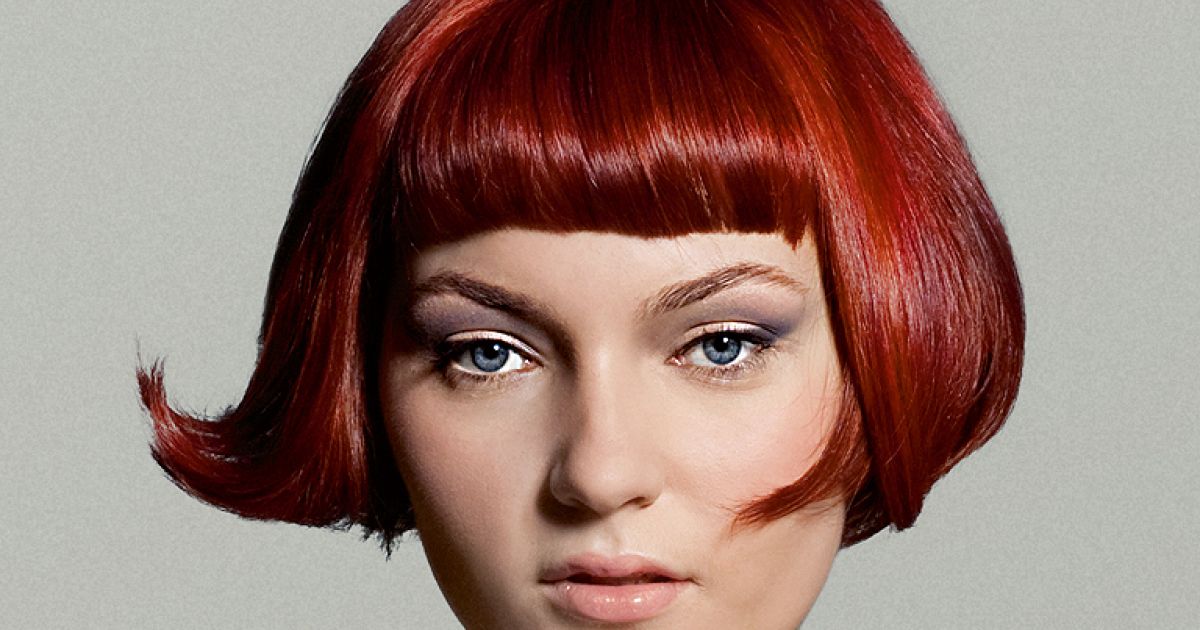 Frauen rote haare sidecut Lange Haare